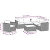 vidaXL 7 Piece Garden Lounge Set with Cushions Poly Rattan Black