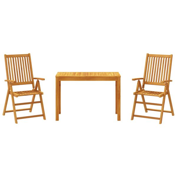vidaXL 5 Piece Garden Dining Set Solid Acacia Wood Foldable
