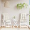 vidaXL Highback Chair Cushions 2 pcs Melange Cream 120x50x7 cm Fabric