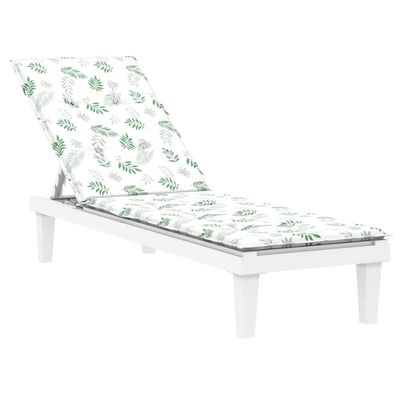 vidaXL Deck Chair Cushion Leaf Pattern Oxford Fabric