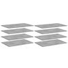 vidaXL Bookshelf Boards 8 pcs Concrete Grey 80x50x1,5 cm Engineered Wood