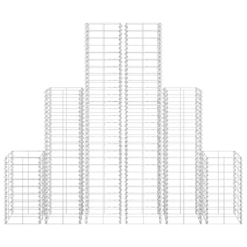 vidaXL 6 Piece Gabion Set Galvanised Wire