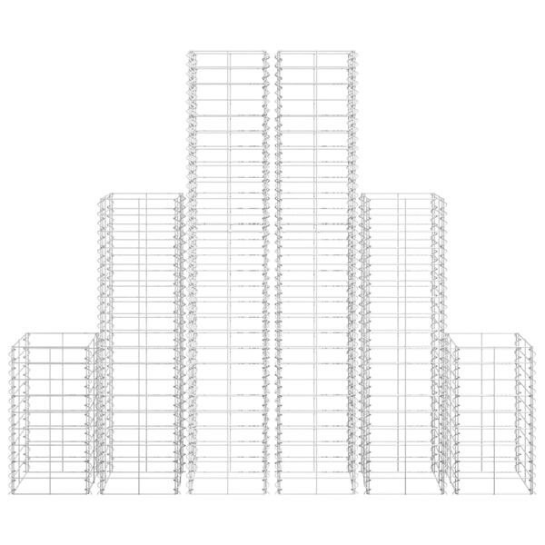 vidaXL 6 Piece Gabion Set Galvanised Wire