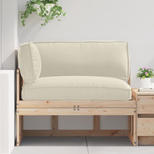 vidaXL Pallet Cushion Set 3 pcs Cream Oxford Fabric