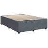 vidaXL Bed Frame without Mattress Dark Grey Queen Velvet