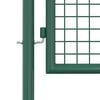 vidaXL Fence Gate Steel 100x150 cm Green