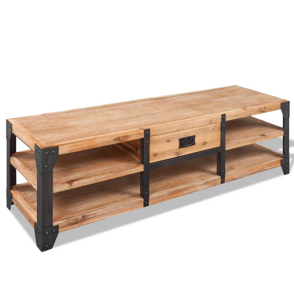vidaXL Three Piece Living Room Furniture Set Solid Acacia Wood