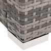 vidaXL Double Sun Lounger Poly Rattan Grey