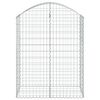 vidaXL Arched Gabion Basket 100x50x120/140 cm Galvanised Iron