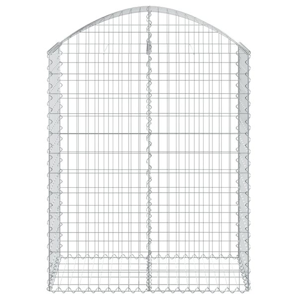 vidaXL Arched Gabion Basket 100x50x120/140 cm Galvanised Iron