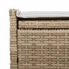 vidaXL Outdoor Storage Bench with Cushion Beige 100 cm Poly Rattan
