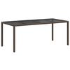 vidaXL Garden Table Brown 190 x 90 x 75 cm Poly Rattan