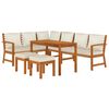 vidaXL 7 Piece Garden Dining Set with Cushions Solid Wood Acacia