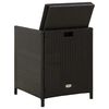 vidaXL Garden Chairs with Cushions 4 pcs Poly Rattan Black