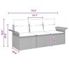 vidaXL Garden Sofa Set 3 pcs Brown 196 x 62 x 85cm Poly Rattan