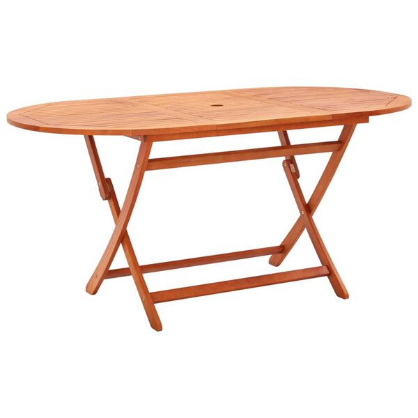 vidaXL 7 Piece Outdoor Dining Set Solid Eucalyptus Wood and Textilene