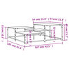 vidaXL Coffee Table Smoked Oak 107x107x40 cm Engineered Wood