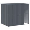 vidaXL Dog House with Run Anthracite 214x253x181 cm Galvanised Steel
