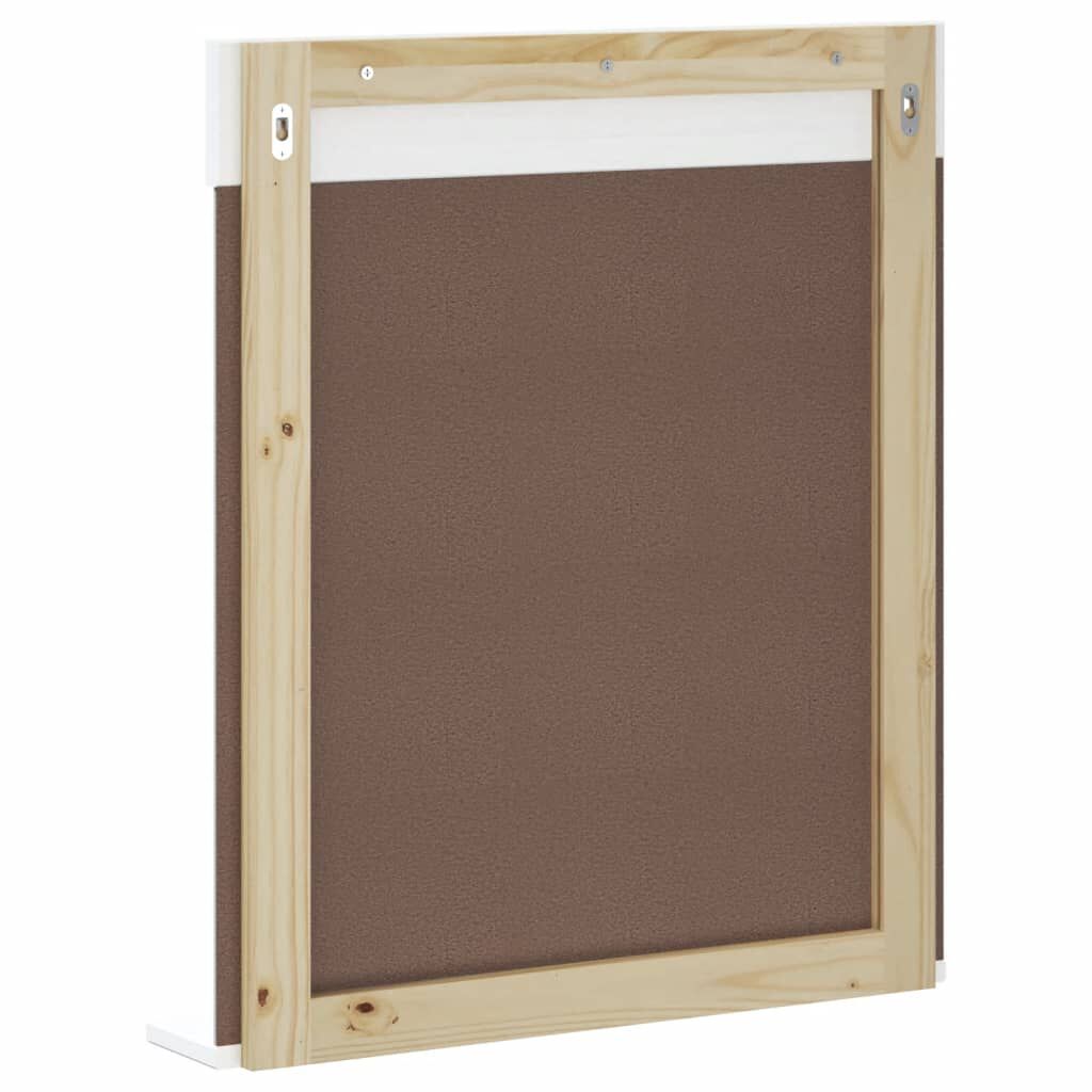 vidaXL Bathroom Mirror with Shelf BERG White 60x12x70 cm Solid Wood