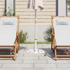 vidaXL Umbrella Base White 12 kg 48 cm Cast Iron