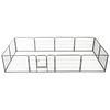 vidaXL Dog Playpen 12 Panels Steel 80x60 cm Black
