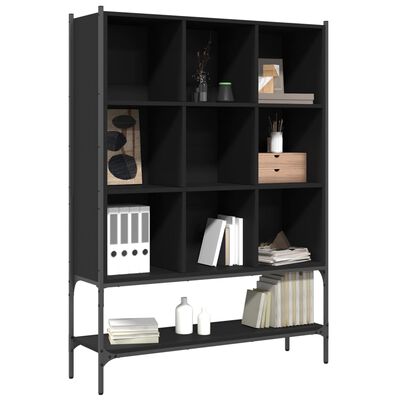 vidaXL Bookcase Black 102x30x141.5 cm Engineered Wood