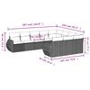 vidaXL 10 Piece Garden Sofa Set with Cushions Black Poly Rattan