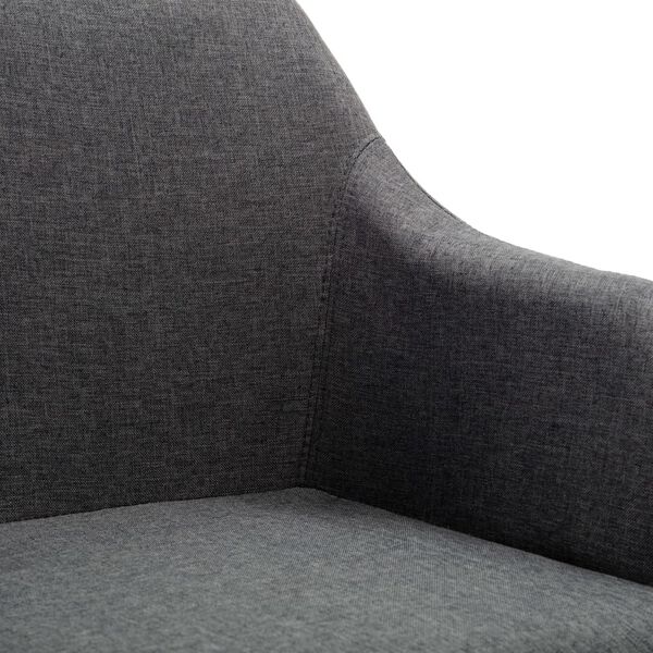 vidaXL Swivel Office Chair Dark Grey Fabric