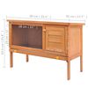 vidaXL Outdoor Rabbit Hutch Small Animal House Pet Cage 1 Layer Wood