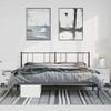 vidaXL Metal Bed Frame without Mattress with Headboard Black 193x203cm