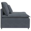 vidaXL Modular Sofa Centre Module with Cushions Dark Grey 100 cm