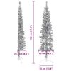 vidaXL Slim Artificial Half Christmas Tree with Stand Silver 150 cm