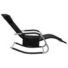 vidaXL Sun Lounger Textilene Black and Grey