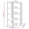 vidaXL 5-Layer Heavy-duty Shelves 2 pcs Silver Steel&Engineered Wood