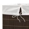 vidaXL Bamboo Laundry Bin Rectangular Dark Brown