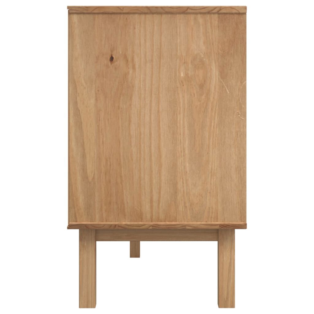 vidaXL Sideboard OTTA Brown and White 114x43x73.5 cm Solid Wood Pine
