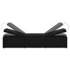 vidaXL 3 Piece Garden Sun Loungers with Tea Table Poly Rattan Black