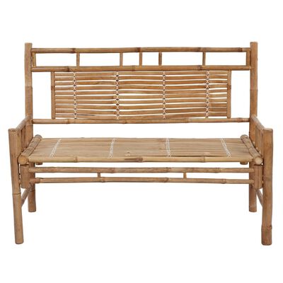 vidaXL Garden Bench with Cushion 120 cm Bamboo