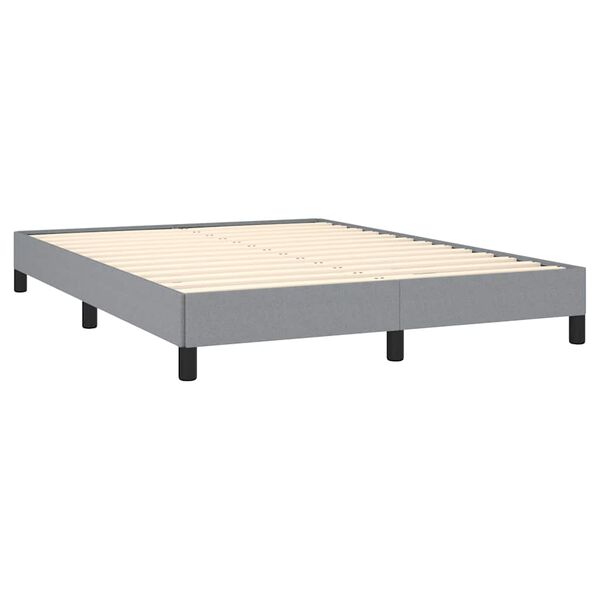 vidaXL Bed Frame without Mattress Light Grey 152x203 cm Queen Fabric
