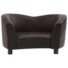 vidaXL Dog Sofa Brown 67x41x39 cm Faux Leather