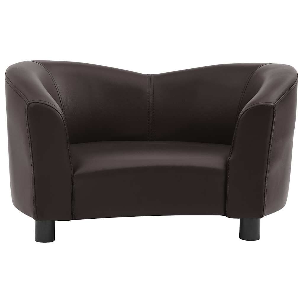 vidaXL Dog Sofa Brown 67x41x39 cm Faux Leather