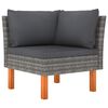 vidaXL 10 Piece Garden Lounge Set with Cushions Poly Rattan Grey