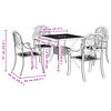 vidaXL 5 Piece Garden Dining Set White Cast Aluminium