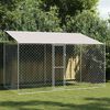 vidaXL Dog Cage Silver 400 x 200 x 256 cm Galvanised Steel