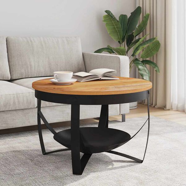 vidaXL Coffee Table Ø68x43 cm Solid Acacia Wood