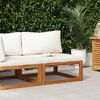 vidaXL Sectional Middle Sofa & Cream White Cushion Solid Acacia Wood