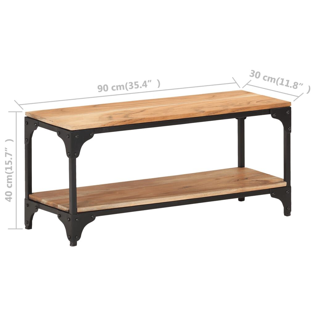 vidaXL Coffee Table 90x30x40 cm Solid Acacia Wood