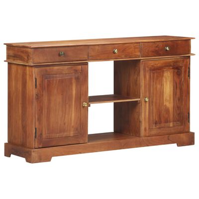 vidaXL Sideboard 135x35x75 cm Solid Acacia Wood