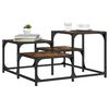 vidaXL Coffee Table Smoked Oak 68x68x40 cm Engineered Wood