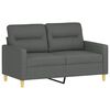 vidaXL 2 Piece Sofa Set with Cushions Dark Grey Fabric